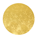 Round Gold Foil Cake Drum Board, 22