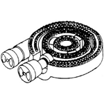 12" Cast Iron 3 Ring Burner Assembly