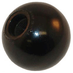 1 7/8" Black Round Broiler Ball Knob
