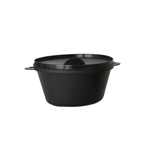 Packnwood Mini Black Casserole Dish with Lid, 2.5 oz, 2.75