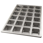 24 Cup Square Aluminized Steel Muffin Pan 4.4 oz.