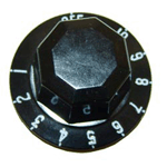 2" Black Steamer Indicator Knob (Off, 1-10)