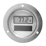 2" Solar Powered Digital Thermometer with Front Flange and 108" capillary