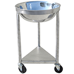 30 Qt Heavy-Duty Stainless Steel Mixing Bowl with Mobile Dolly Stand