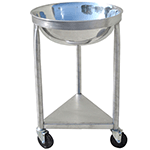 45 Qt Heavy-Duty Stainless Steel Mixing Bowl with Mobile Dolly Stand