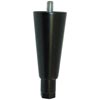 6" Black Epoxy Coated Adjustable Equipment Leg, 1/2"-13 Stud, 2000 lb. Capacity