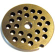 Chopper/Grinder Plate, # 8 Hub, 1/4" Holes