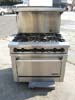 Therma Tek Gas Restaurant Range Model # TMDS36-6-1N Used Excellent Condition