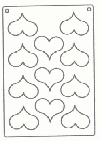 Tuile Template, Puffy Heart, Overall sheet. 10.5" x 15.5"