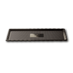  Alcas Rectangular Medoro Tray, Black, 35 x 15 cm - Case of 100