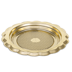 Alcas Mini Medoro Round Gold Trays, 3.75