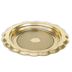 Alcas Mini Medoro Round Gold Trays, 7.09" - Pack of 100