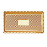 Alcas Rectangular Medoro Plastic Pastry Tray 40 x 15 cm - Case of 100