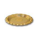 Alcas Round Mini Medoro Tray, Gold, 12 cm (4.72") - Pack of 10