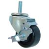 All Points 26-3284 3" Swivel Threaded Stem Caster with Brake - 1/2"-13 x 1 1/2" Stem, 220 lb. Capacity