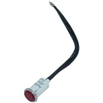 All Points 38-1472 Red Flush Lens Signal Light with Wire Leads - 28V