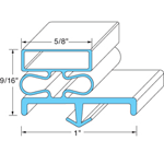 All Points 74-1075 Rubber Magnetic Door Gasket Kit - 10" x 22"