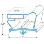 All Points 74-1078 Rubber Magnetic Door Gasket - 21