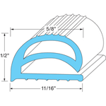 All Points 74-1190 Compression Door Gasket Strip - 10' x 11/16