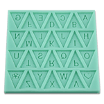 O'Creme Silicone Alphabet Triangle Fondant Mold