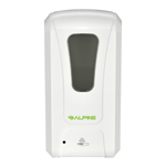 Alpine Automatic Hands-Free Liquid/Gel Hand Sanitizer/Soap Dispenser, 1200 mL, White