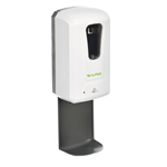 Alpine Automatic Hands-Free Liquid/Gel Hand Sanitizer/Soap Dispenser with Drip Tray, 1200 mL, White