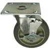 Alto Shaam OEM # CS-2026, 5" Swivel Plate Caster with Brake - 300 lb. Capacity