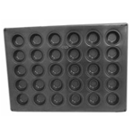 Aluminized Steel Mini Muffin Pan Glazed 30 Cups. Cup Size 1-7/8