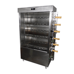 Ampto FRG6VE LP Rotisserie 90,000 BTU with 6 Stainless Steel Skewers. 30-Chicken Capacity, 110V