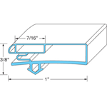 Anthony OEM # 02-14160-2001, Magnetic Door Gasket - 21 9/16" x 59"