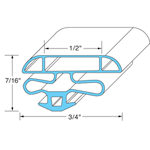 Anthony OEM # 02-14802-0005, Magnetic Door Gasket - 26 1/8" x 44 3/8"