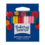 Assorted Colors Spiral Candles, Pack of 24