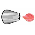 Ateco Pastry Tube, S/S Seamless Design Small Curved Fluted Petal Opening