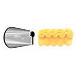 Ateco Pastry Tube, S/S Seamless Design, Star-Ended Ruffle