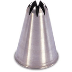 Ateco Pastry Tube, Stainless Steel Seamless Design, Small Closed-Star Opening