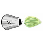 Ateco Small Shell Border Pastry Tube, Stainless Steel Seamless Design, # 98