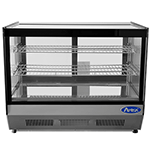 Atosa CRDS-42 Refrigerated Countertop Display Case, 4.2 Cu. Ft., Flat Glass - 27-3/5