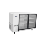 Atosa MBB59-GR Two Section Back Bar Cooler 57.8"W x 28.1"D x 42.2"H w/2 Locking Glass Doors
