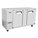 Atosa MBB69-GR Two Section Back Bar Cooler 68"W x 28.1"D x 42.2"H w/2 Locking Solid Doors