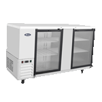 Atosa MBB69G-GR Two Section Back Bar Cooler 68"W x 28.1"D x 42.2"H w/2 Locking Glass Doors