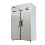 Atosa MBF8005GR Reach-In 2 Section Top Mount Refrigerator 51-3/4"W x 33-1/4"D x 82-7/8"H with 2 Locking Solid Doors