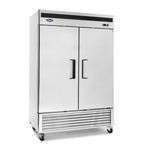 Atosa MBF8503GR Reach-In 2 Section Bottom Mount Freezer 54-3/8"W x 31-1/2"D x 83-1/8"H with 2 Locking Solid Doors