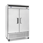 Atosa MBF8507GR 2 Section Reach-In Bottom Mount Refrigerator 54-3/8"W x 31-1/2"D x 83-1/8"H with 2 Locking Solid Doors