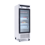 Atosa MCF8705GR Bottom Mount Refrigerator Merchandiser 26.97"W x 31.5"D x 84.06"H with Self-Closing Glass Door with Lock