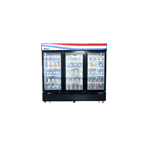 Atosa MCF8724GR Three Section Glass Door Refrigerator Merchandiser 81-7/8"W, 69.5 Cu. Ft.
