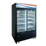 Atosa MCF8727GR 2 Glass Door Black Refrigerator 54-2/5"W x 29-7/10"D x 81-1/5"H