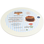 Avare White Round Footed Cake Board - 12" x 1/8"
