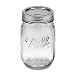 Ball Regular Mouth Glass Mason Jar, 16 oz. - Case of 12