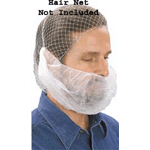 Beard Net, White, 100 Pieces