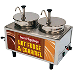 Benchmark USA Hot Fudge & Caramel Warmer with 2 Pump Lids